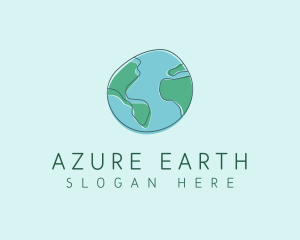 Fun Scribble Earth logo design