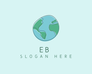 Fun Scribble Earth logo design