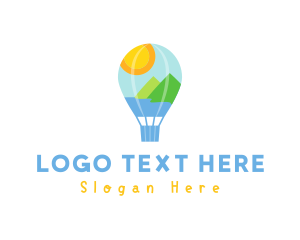 Explore - Hot Air Balloon Adventure logo design