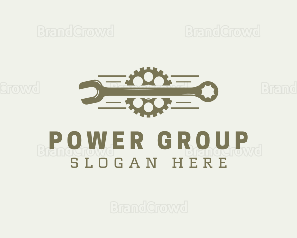 Cogwheel Tool Wrench Logo