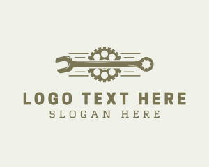 Repairman - Cogwheel Tool Wrench logo design