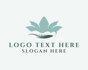 Massager - Massage Flower Lotus logo design