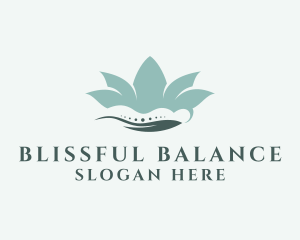 Massage Flower Lotus  logo design