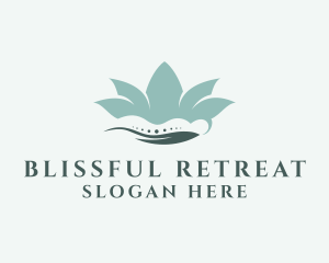 Massage Flower Lotus  logo design