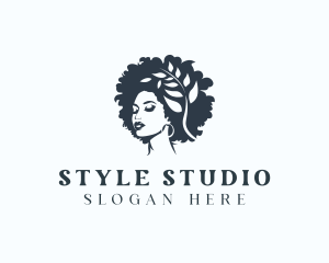 Woman Hairdresser Salon logo design