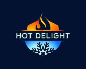 Fire Ice Temperature logo design