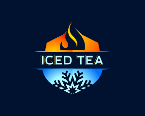 Fire Ice Temperature logo design