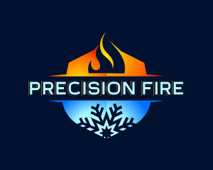 Fire Ice Temperature logo design