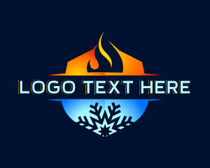 Temperature - Fire Ice Temperature logo design