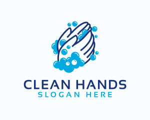 Cleaning Hand Sanitation logo design