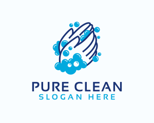 Cleaning Hand Sanitation logo design