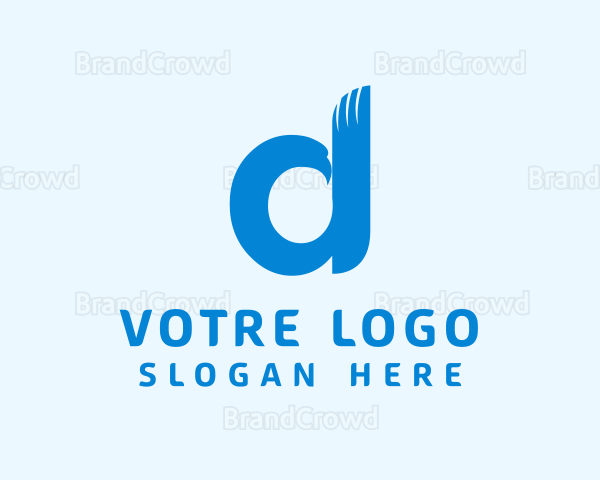 Blue Eagle Letter D Logo