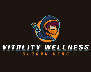 Woman Ninja Hunter logo design