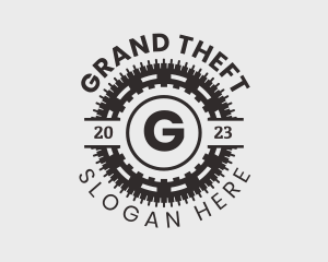 Auto Shop - Industrial Mechanical Gear logo design
