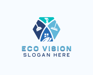 Sanitary Cleaning Disinfection logo design