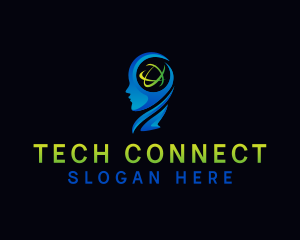  Tech Head Artificial Intelligence Logo
