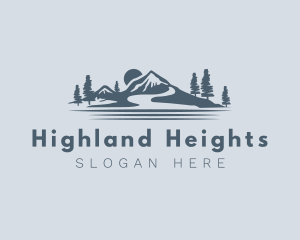 Highland - Sunrise Mountain Camping logo design