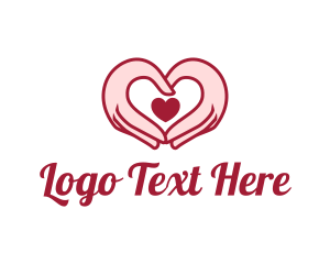 Hand Heart Sign Logo