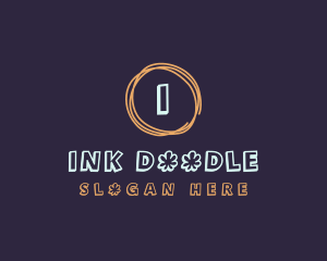 Doodle Art Drawing logo design