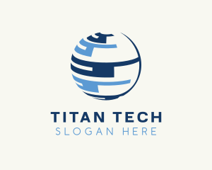 Globe Tech Sphere logo design