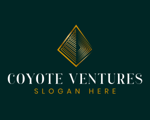 Geometric Pyramid Triangle logo design