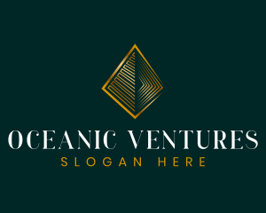 Geometric Pyramid Triangle logo design