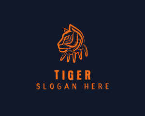 Wild Tiger Feline logo design
