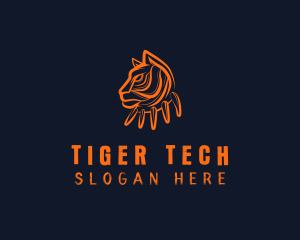 Wild Tiger Feline logo design