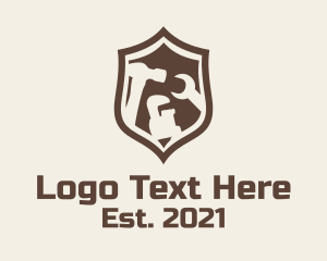 Construction - Repair Tools Shield logo design