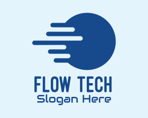 Blue Round Digital Tech logo design