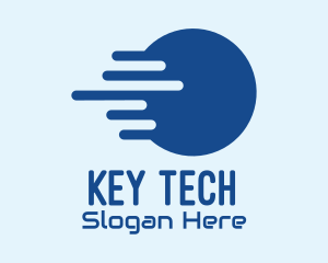 Blue Round Digital Tech logo design