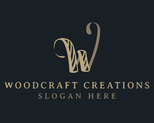 Upscale Calligraphy Letter W logo design