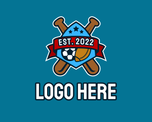 Coaching - Baseball Bat Crest logo design