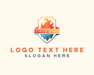 Sauna - HVAC Fire Ice logo design