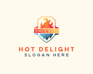 HVAC Fire Ice logo design