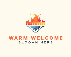 HVAC Fire Ice logo design