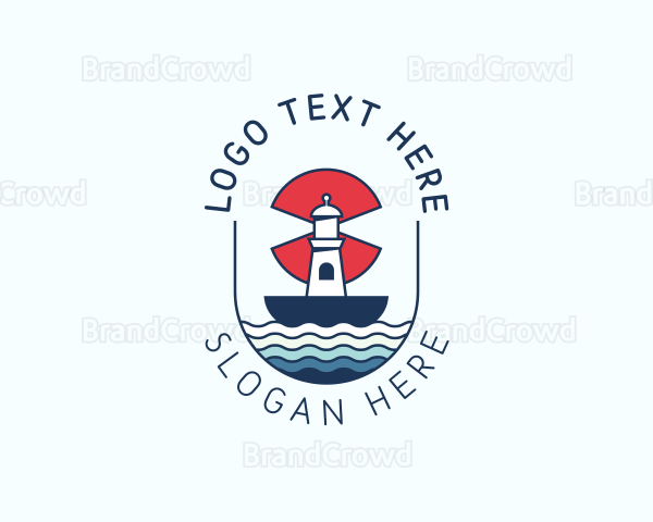 Marine Nautical Lighthouse Logo