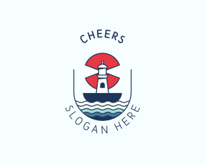 Marine Nautical Lighthouse  Logo