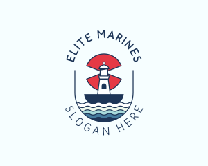 Marine Nautical Lighthouse  logo design