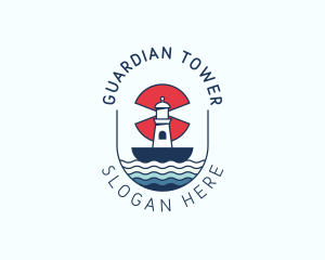 Marine Nautical Lighthouse  logo design