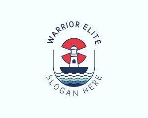 Beacon - Marine Nautical Lighthouse logo design