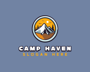 Forest Outdoor Camping logo design