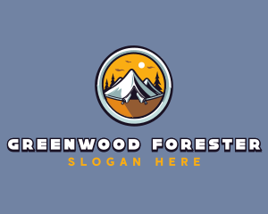 Forest Outdoor Camping logo design