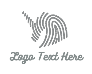 Grey Unicorn Fingerprint logo design