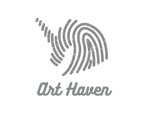 Grey Unicorn Fingerprint logo design