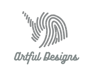 Grey Unicorn Fingerprint logo design