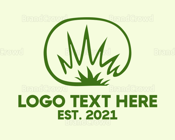 Lawn Grass Weeds Logo