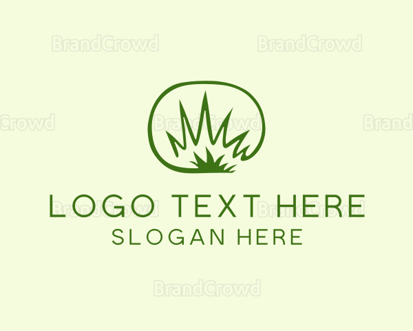 Lawn Grass Weeds Logo
