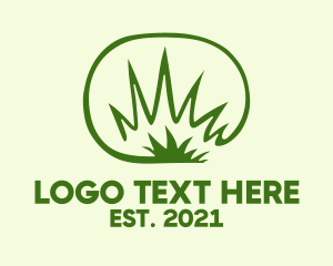 Worker - Lawn Grass Weeds logo design