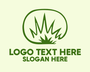 Lawn Grass Weeds Logo